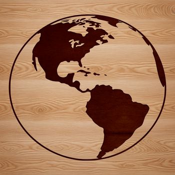 A detailed illustration of our planet, Earth, in a digital vector format.
