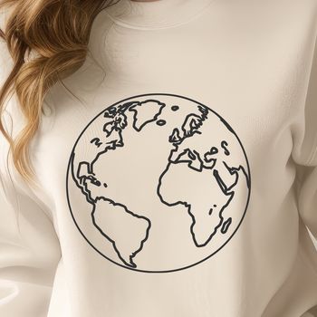 A 2D illustration of the planet Earth in a digital vector format.