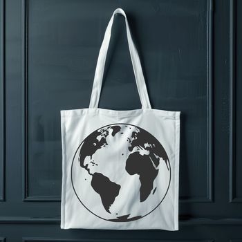 A digital illustration of the planet Earth in a simplified design style.