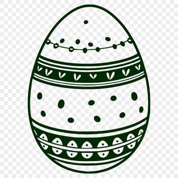 A colorful hand-drawn Easter egg illustration designed in vector format.