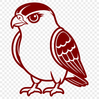 A detailed vector illustration of a falcon in mid-flight, suitable for cutting machines like Cricut or laser cutters.