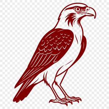 A vector illustration of a falcon in flight, suitable for cutting machines or laser engraving.