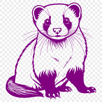 An SVG graphic of a ferret suitable for commercial use.