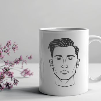 Male figure in simplified vector design.