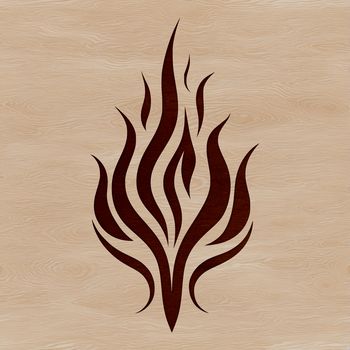 A stylized graphic representation of flames, ideal for use in various digital designs.