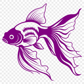 A colorful illustration of a goldfish in a circular environment.