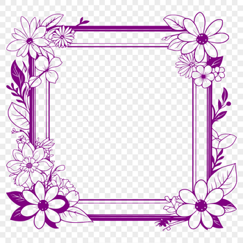 Vector frame design illustration in a digital format suitable for cutting machines.