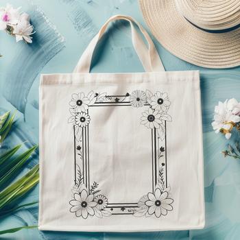 A simple floral design SVG frame template for cutting machines and crafts.