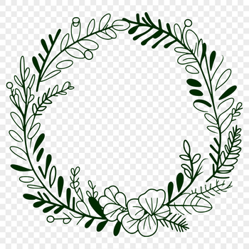A decorative SVG wreath template suitable for various crafting tools and software.