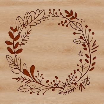 A floral wreath design created in vector format, suitable for digital and print applications.
