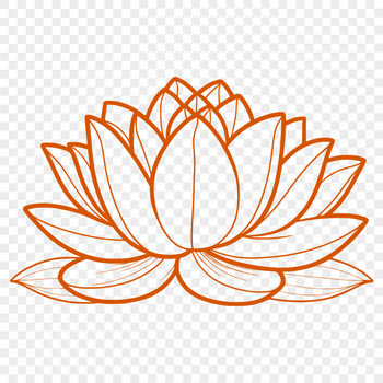 An intricately designed vector representation of the lotus plant, often used as a design element in digital art.