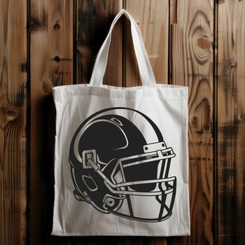 An illustration of a football helmet with laces and padding, a prominent part of the sport of American football.
