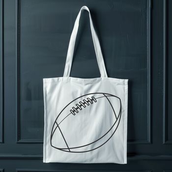 An illustration of an American football with laces and a pigskin texture.