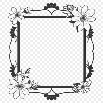 A simple frame design suitable for digital crafting and cutting machines.