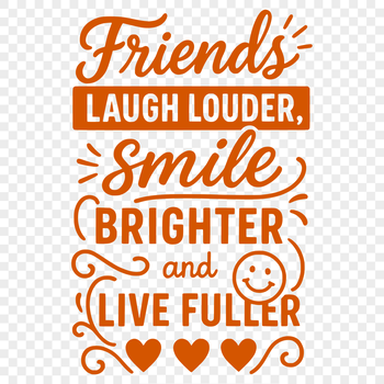 Hand-drawn vector quote about the value of true friends in life.