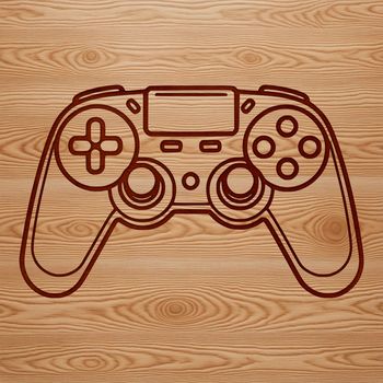 A detailed vector illustration of a game controller, ideal for digital crafting and design projects.