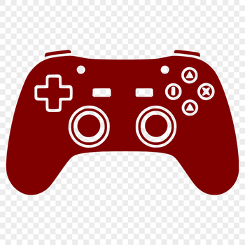 A high-resolution SVG graphic representation of a standard video game controller.