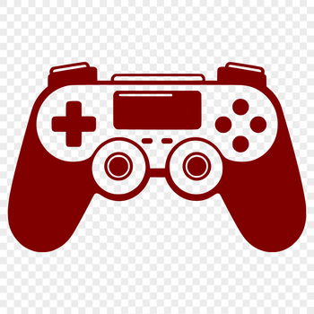 A digital video game controller with a flat design, suitable for cutting machines like Cricut or laser cutters.