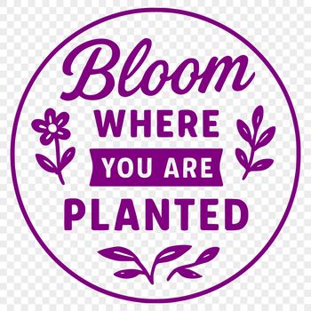 A vector graphic illustration of inspirational gardening quotes for personal and commercial use.
