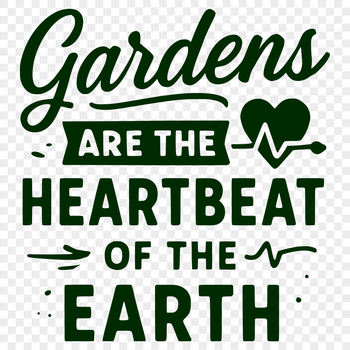 A collection of inspirational gardening quotes in a modern vector design.