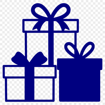 A vector illustration of a wrapped gift box with a festive bow.