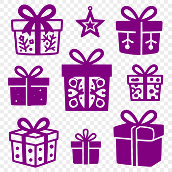 A gift wrapped in a decorative box with a festive bow.