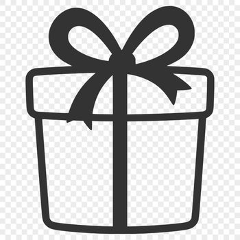 Minimalist Wrapped Present SVG A minimalist digital illustration of a gift wrapped in a box with ribbon and bow.