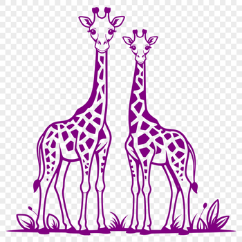 An SVG graphic representation of a tall mammal native to Africa.