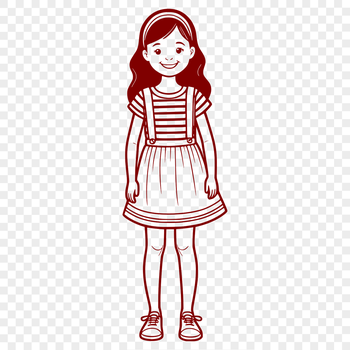 A young girl in a casual outfit, suitable for various creative projects.