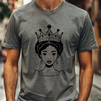 A royalty-inspired vector illustration of a young female princess in formal attire.