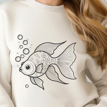A colorful goldfish illustration suitable for various uses including clip art and vector design.