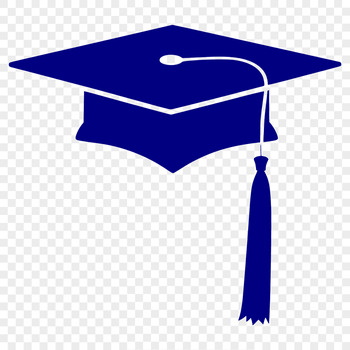 A stylized illustration of a graduation cap, suitable for digital designs and cutting machines.