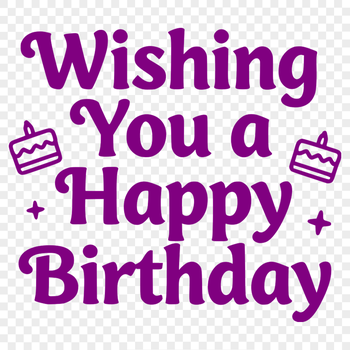 A colorful vector illustration of a birthday message in bold font, ideal for commercial or personal projects.