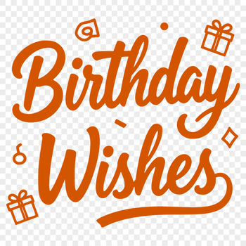 Vector graphic design element celebrating birthdays with colorful typography.