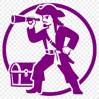 A free SVG vector art design of a pirate character, ideal for cutting machine projects like Cricut or laser engraving.