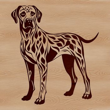 Large dog breed illustration featuring a Great Dane in standing position.