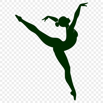 Illustrated gymnast in motion, perfect for sport-themed designs