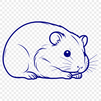 A cute, furry hamster in a terrarium, suitable for digital crafting projects.