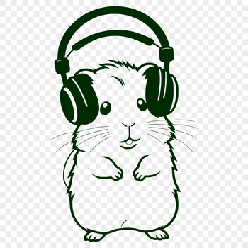 Illustrated hamster animal design in vector format.