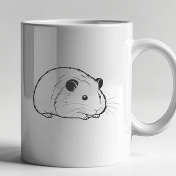 A cartoon hamster illustration in a digital format.