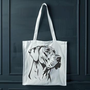 Detailed drawing of a Great Dane's head as a digital clip art design.