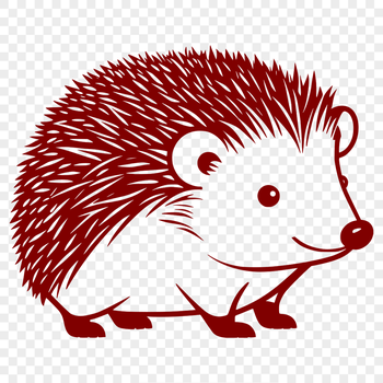 An SVG image of a small mammal commonly found in gardens, depicted in high-resolution vector art.