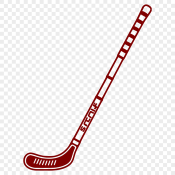 A hockey player holding a hockey stick on an ice rink, featuring a vector design.