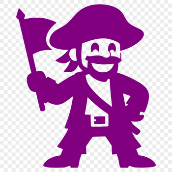An illustrated pirate character, ideal for crafting projects, web design, or printing.