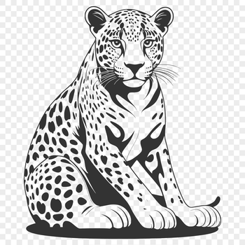 A detailed illustration of a jaguar, a large feline animal known for its distinctive markings.