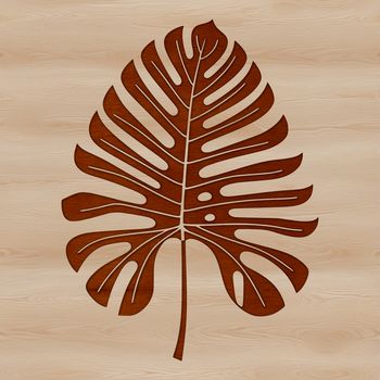 A single leaf with detailed veins and edges, suitable for digital design and cutting machine applications.