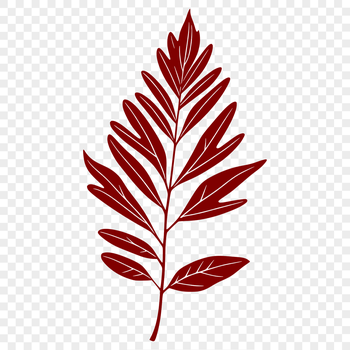 A detailed illustration of a single leaf with intricate design elements suitable for vector art projects.
