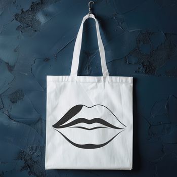 Anatomical illustration of human lips in a simplified style.