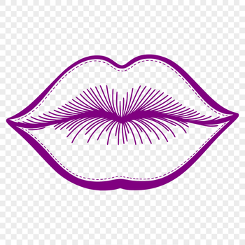 Illustration of human lips in vector format for design and crafting purposes.