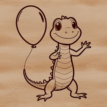 An SVG image of a reptile animal with scales and sharp claws.